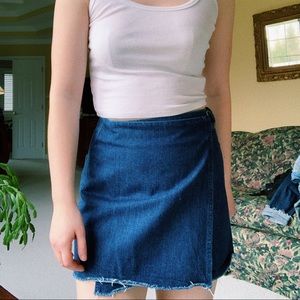 Madewell Wrap Jean Skirt